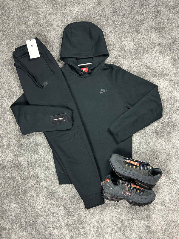 Nike Tech Fleece Hoodie Black Tracksuit