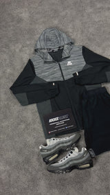 Montirex Trail Black Grey Windrunner Mens Set